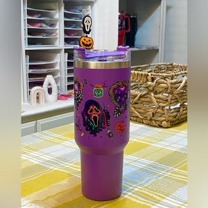 Spooky Tumbler cup 40oz handmade New